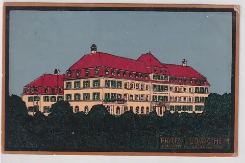 18652 Künstler Ak Traunstein Oberbayern Prinz-Ludwig-Heim 1912