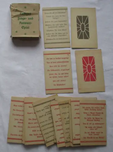 antikes Lustiges Frage- und Antwort-Spiel um 1930 (107854)