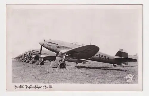 21124 Foto Ak Heinkel Jagdeinsitzer He 112 um 1940