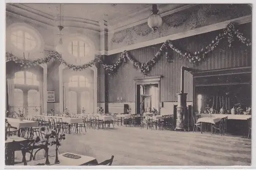 60312 Ak Düsseldorf-Obercassel Etablissement "Rheinlust" Kleiner Saal um 1910
