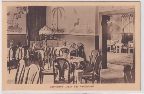 44608 Ak Bad Reichenhall Restaurant Café Schiffmann Diele um 1920