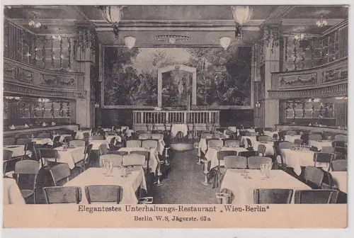29613 Ak Berlin Jägerstraße Restaurant "Wien-Berlin" Gastraum 1913