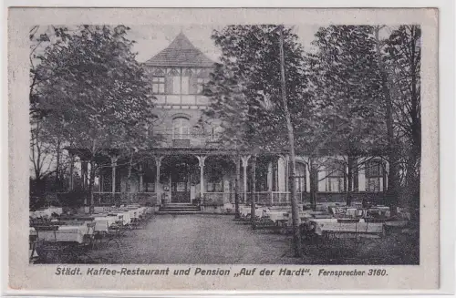21455 Ak Düsseldorf Grafenberg Restaurant und Pension Auf der Hardt 1920