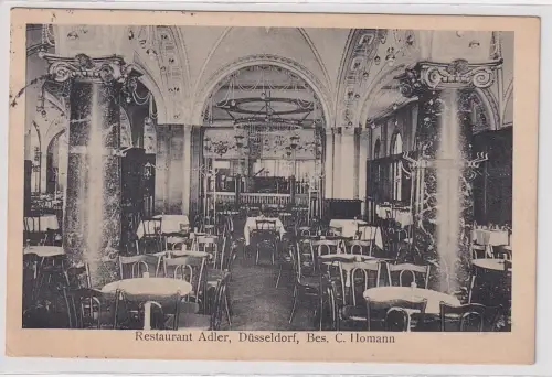901436 Ak Düsseldorf Restaurant Adler Gastraum 1913