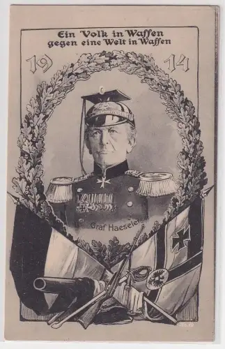 02232 Wohlfahrtskarte Rotes Kreuz - Ein Volk in Waffen 1914 Graf Haeseler