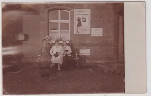 31148 Foto Ak Beerwalde Sommer 1931 Wohnhaus mit Werbung Sparkasse