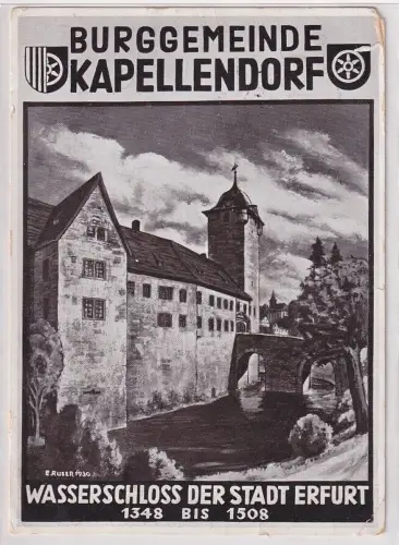 91689 Künstler Ak Burggemeinde Kapellendorf E. Ruser 1930 Wasserschloss