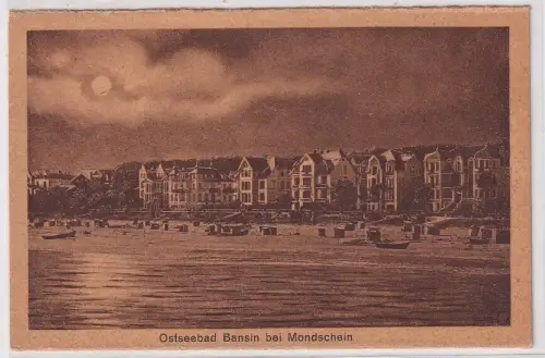 78301 Ak Ostseebad Bansin bei Mondschein