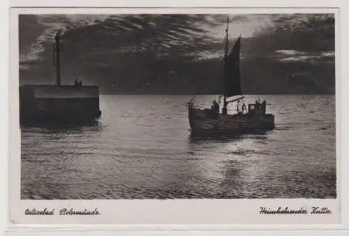 96659 Ak Ostseebad Stolpmünde (Ustka) heimkehrender Kutter 1942