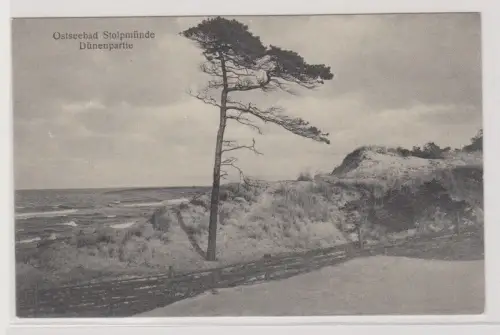 86042 Ak Ostseebad Stolpmünde (Ustka) Dünenpartie um 1910