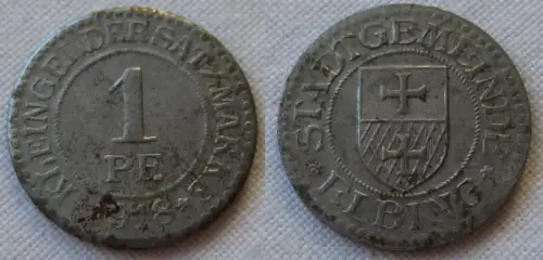 1 Pfennig Eisen Münze Notgeld Stadt Elbing Westpreußen 1918 (139871)