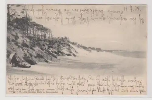 72770 Ak Stolpmünder (Ustka) Dünen und Strand 1904