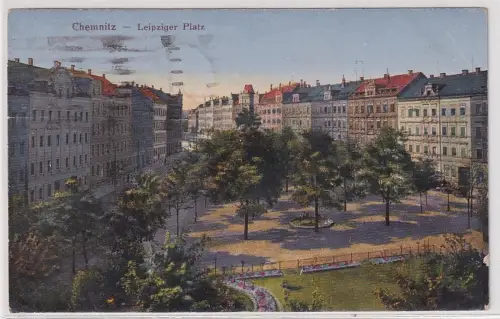 21401 AK Chemnitz - Leipziger Platz, Parkpartie 1925