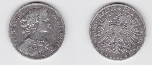 Vereinstaler Silber Münze Frankfurt-Stadt 1860 (132633)