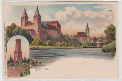 10507 Künstler Ak Bruno Bürger Leipzig No. 2018 Rochlitz Schloß Turm Rochl. Berg