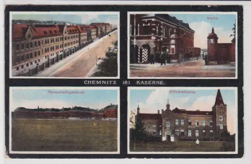 58965 Mehrbild Ak Chemnitz 181. Kaserne 1917