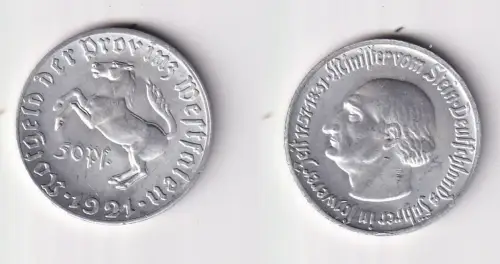 50 Pfennig Not Münze Provinz Westfalen 1921 Jäger N9 (146205)