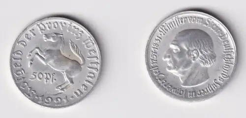 50 Pfennig Not Münze Provinz Westfalen 1921 Jäger N9 (142259)