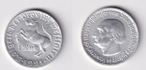 1 Mark Not Münze Provinz Westfalen 1921 N 10 ss+ (144450)