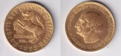 50 Millionen Mark Notgeld der Provinz Westfalen 1923 Jäger N 23a vz (146582)