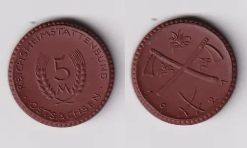5 Mark Reichsheimstättenbund Ostsachsen Porzellan 1921 (143362)