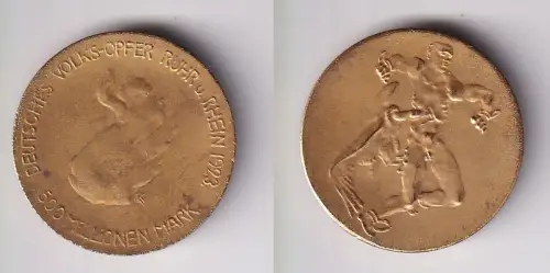 500 Millionen Mark Notgeld Münze Deutsches Volksopfer Ruhr & Rhein 1923 (146718)