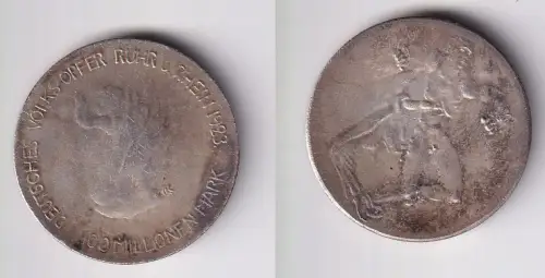 100 Millionen Notgeld Münze Ruhr und Rhein 1923 f.vz (146046)