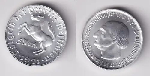 5 Mark Not Münze Provinz Westfalen 1923 N11 vz (145383)