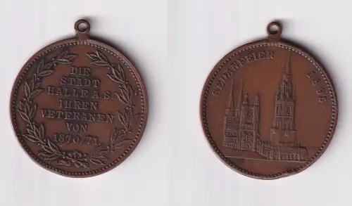 Medaille Sedanfeier 1895 Stadt Halle a.S. ihren Veteranen 1870/71 (140293)