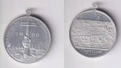 seltene Aluminium Medaille 1896 auf die Berliner Gewerbeausstellung (149333)