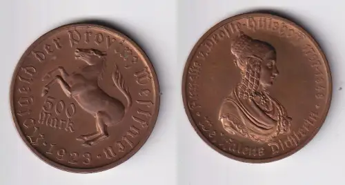 500 Mark Notgeld der Provinz Westfalen 1923 Jäger N 19 vz  (141327)