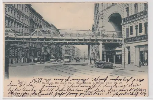 17759 Ak Berlin Hochbahn durch Haus Bülow Str. 70 Möbelladen 1901