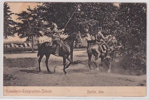 908172 Ak Berlin Kavallerie-Telegrapen-Schule 1907