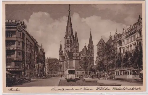 62906 Ak Berlin Tauentzienstr. mit Kaiser-Wilhelm-Gedächtniskirche 1938