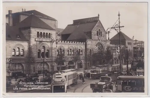 56318 Ak Berlin Verkehr Hardenbergstraße Ufa Palast und Wilhelmshallen 1929