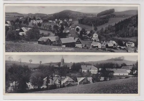 56454 Mehrbild Ak Hallbach im Erzgebirge Ortsansichten 1940