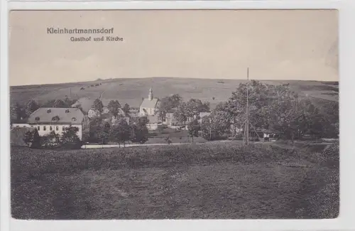 53542 AK Kleinhartmannsdorf - Gasthof und Kirche 