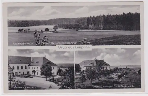900400 AK Gruß aus Leupahn - Gasthof, Gesellschaftsgarten und Liegewiese 