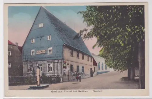 900683 AK Gruß aus Altdorf bei Geithain - Gasthof mit Straßenansicht 