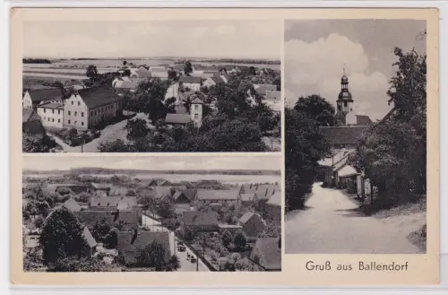 900451 AK Gruß aus Ballendorf bei Bad Lausick - Orts- und Straßenansicht 