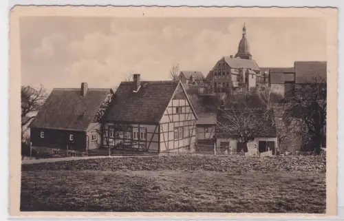 900201 AK Ossa über Bad Lausick - Ortsansicht mit Kirche 1943