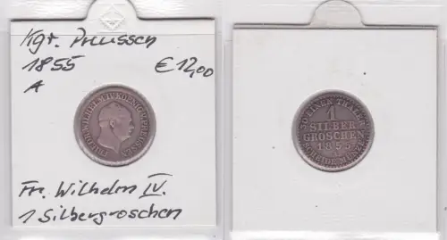 1 Silbergroschen Münze Preussen 1855 A ss (147434)