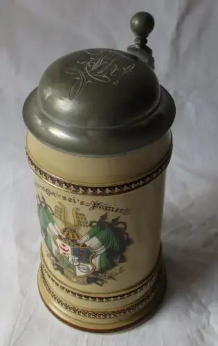 Villeroy & Boch Bierkrug Turnerschaft Thuringia Halle 1890 Wappen (118657)