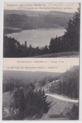 60437 Mehrbild Ak Talsperre der wilden Weißeritz, Straße nach Beerwalder Mühle 