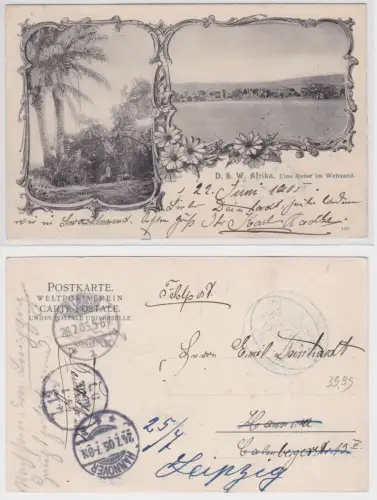 901222 Ak Swakopmund DSWA Stempel Deutsche Seepost Hamburg Westafrika 1905