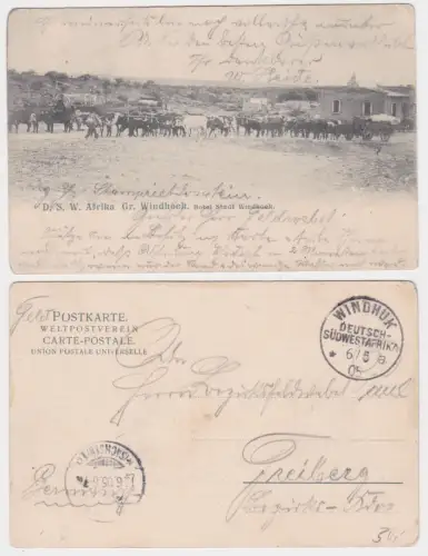 901933 Feldpost Ak Windhuk Deutsch Süd-Westafrika Namibia Stempel Windhuk 1905