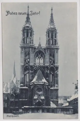 901081 AK Frohes neues Jahr! - Meissen Dom 1913 