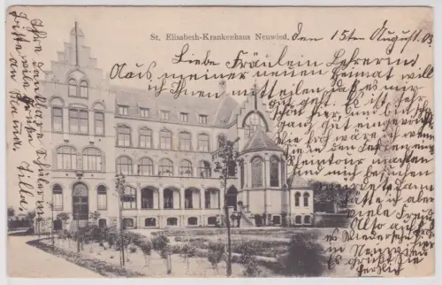901262 Ak Blick auf das St. Elisabeth-Krankenhaus Neuwied 1903