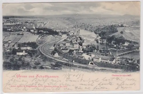 35613 Ak Gruss aus Schaffhausen - Gesamtansicht 1899