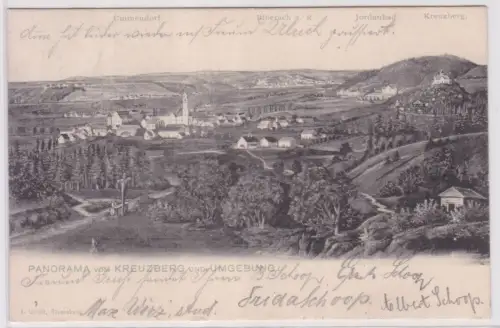 901902 Ak Panorama vom Kreuzberg und Umgebung - Ummendorf, Biberach, Jordanbad